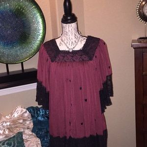 Bradley Mischa American Glamour Lace Tunic Size S